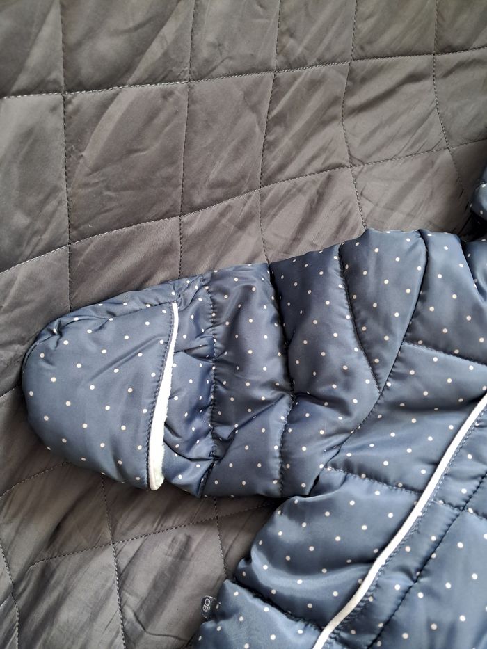 Combinaison Pilote Bébé Bleue à Pois – Doublée Polaire - photo numéro 3