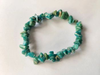 Bracelet élastique en pierre chrysocolle