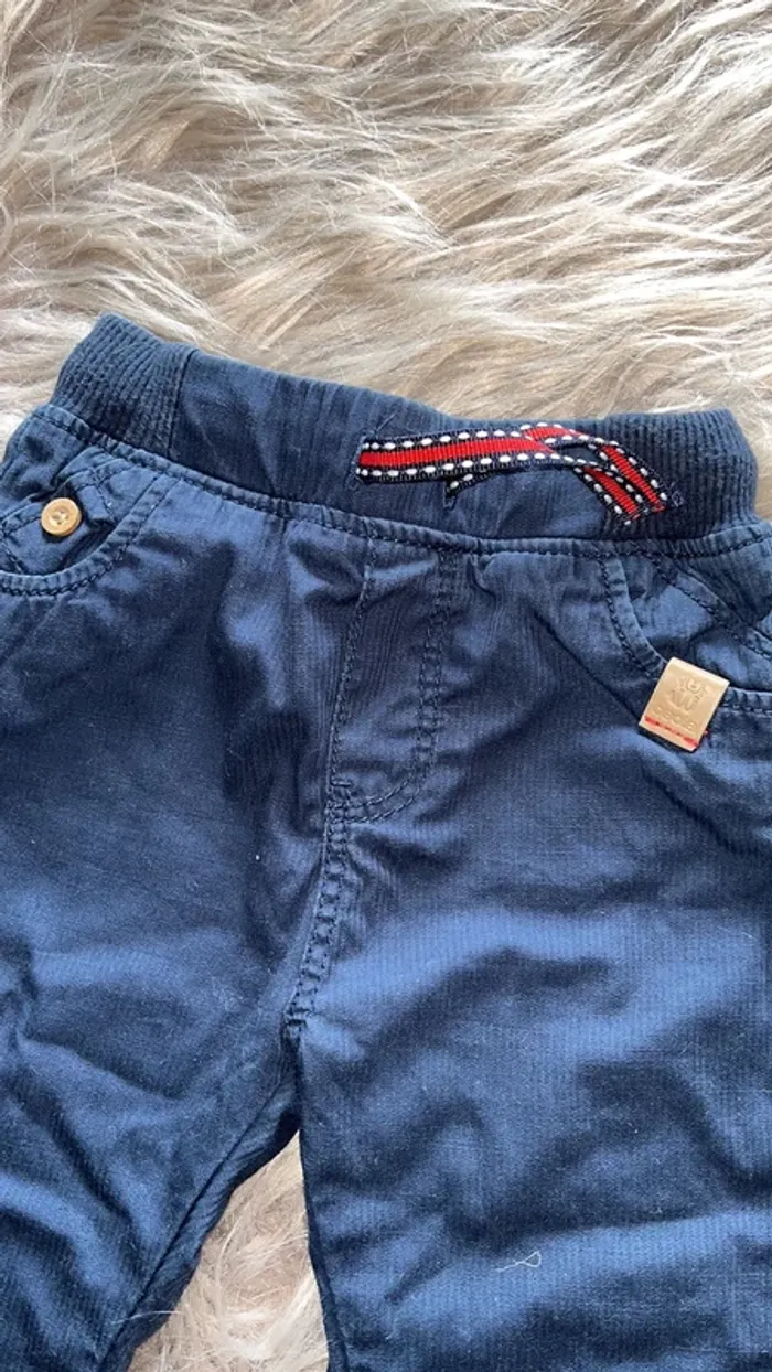 Pantalon obaibi 6 mois marine - photo numéro 2