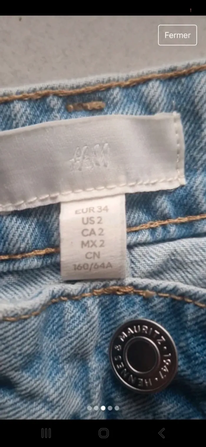 Jeans femme hm taille 34 - photo numéro 4