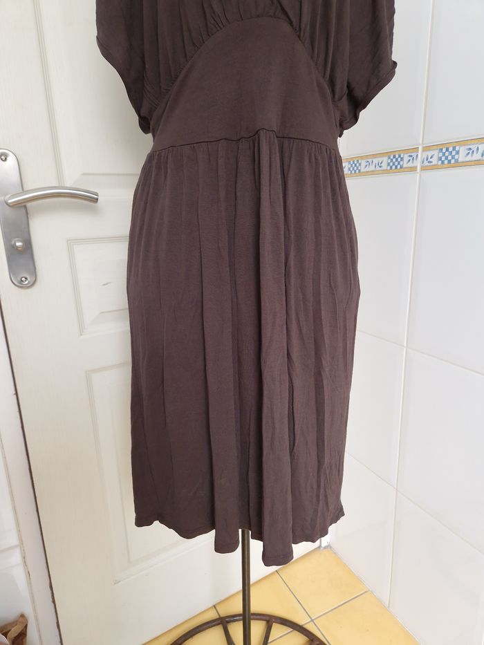 Robe fluide marron femme camaïeu taille M/38 - photo numéro 4