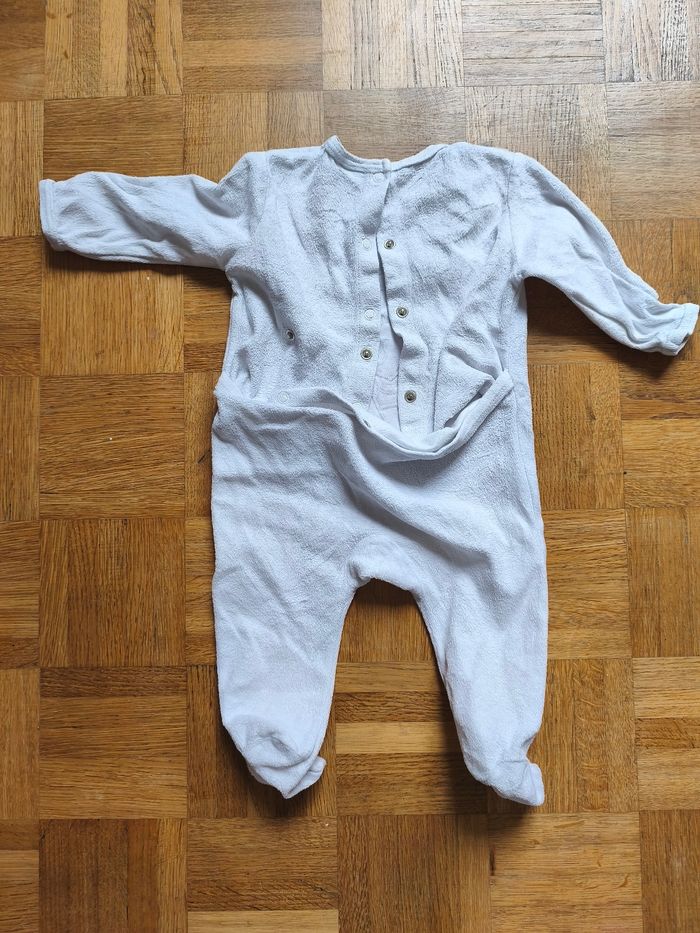 Pyjama 6 mois grenouillère Disney Winnie l'ourson blanc rouge - photo numéro 3