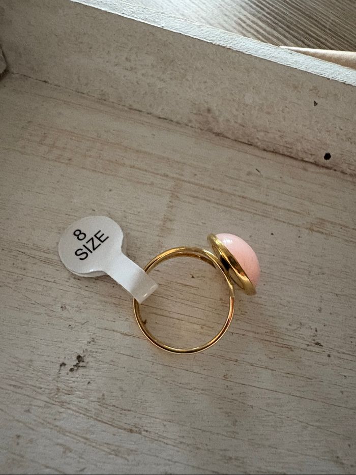 Bague dorée et rose T7 - photo numéro 4
