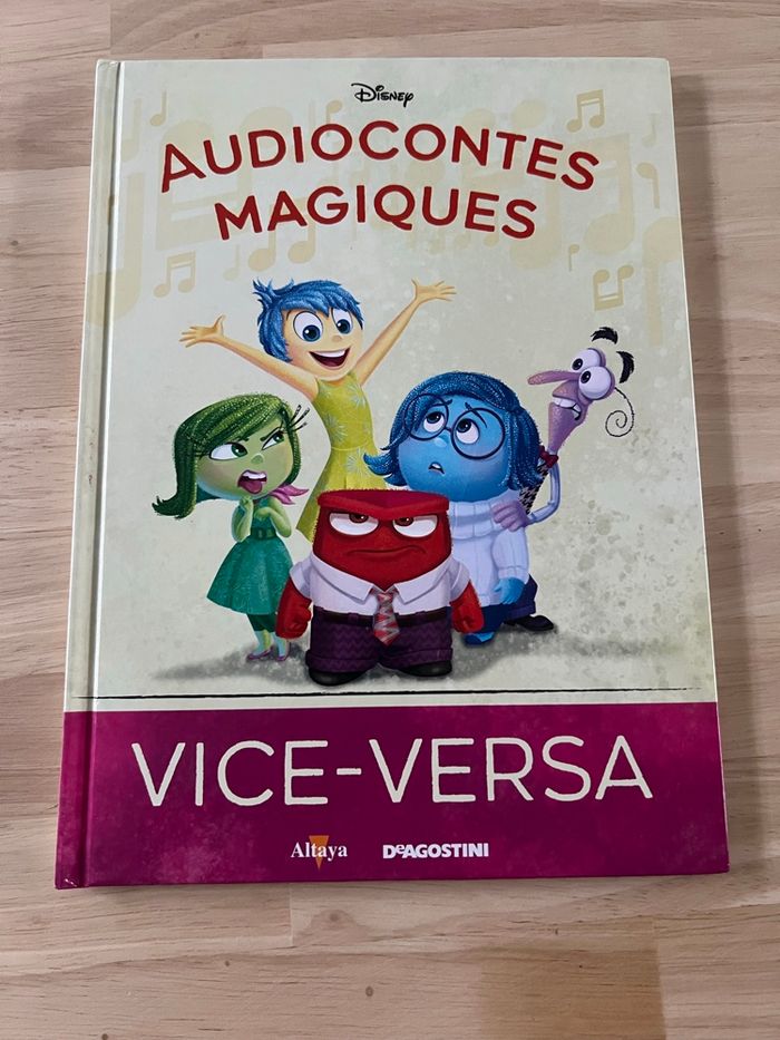 Livre Disney Audiocontes Magiques n°33 – Vice-Versa – Bon État (Sans Figurines)