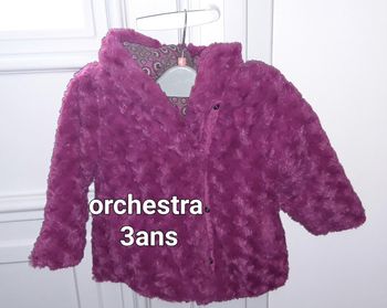 Manteau fille orchestra 3 ans effet doux peluche pilou pilou
