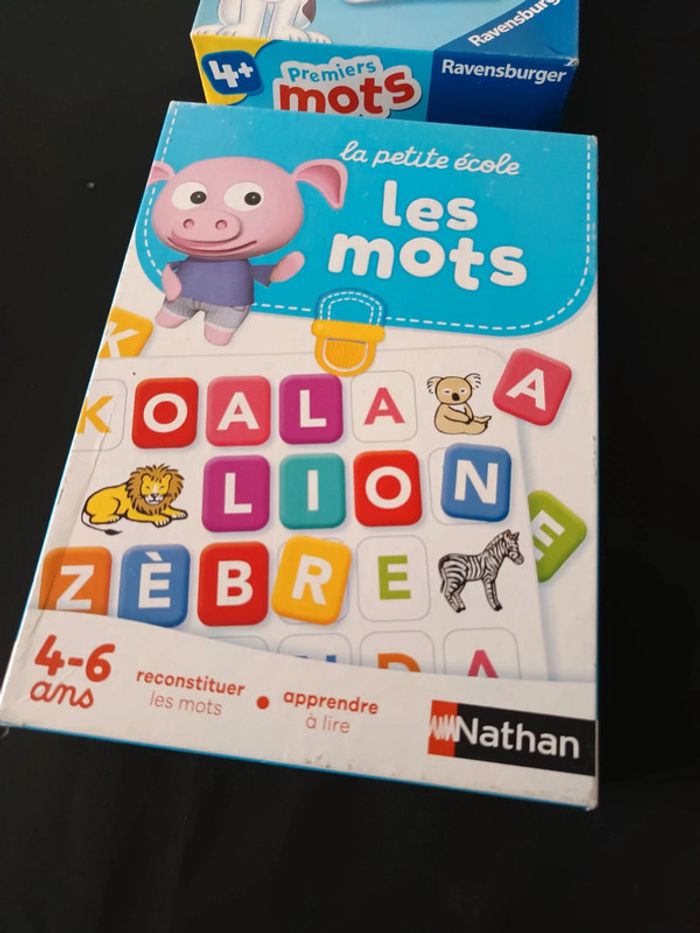 Lot de 2 jeux Premiers mots et la petite école les mots Nathan Ravensburger 4 ans - photo numéro 2