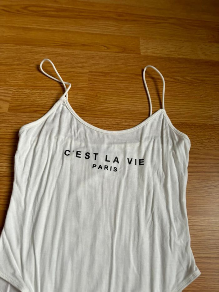 Body blanc écriture c’est la vie - photo numéro 2