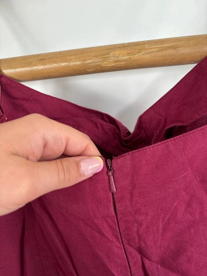 robe bordeaux pourpre camaïeu taille M - photo numéro 8