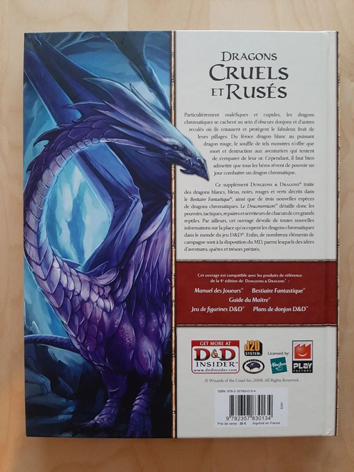 Supplément Draconomicon vol 1 - jeu de role D&D 4 - photo numéro 2