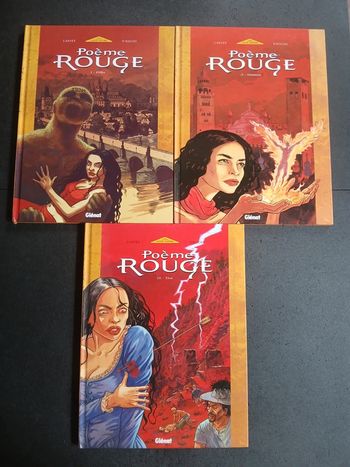 Lot de 3 bd poème rouge 1 à 3,EO (série complète)