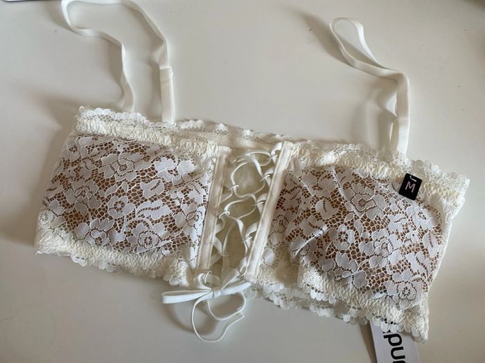 Soutien-gorge, brassière, bandeau, dentelle, Undiz , taille M Neuf