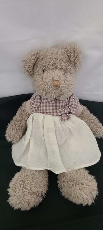 Peluche Doudou Ours Nounours DMC Hauteur 20 Cm Assis