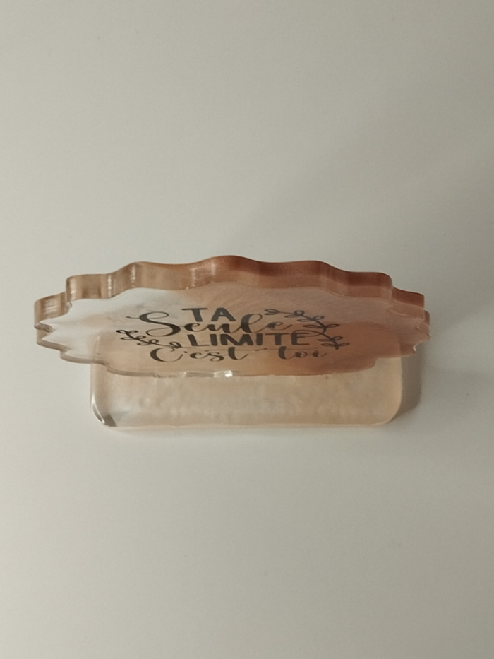 idée cadeau ornement bureau coiffeuse couvre tasse en résine abr031 - photo numéro 4