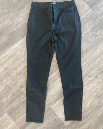 Pantalon enduit noir