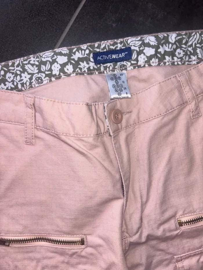 Pantalon vintage coton t 40 avec fermetures bas - photo numéro 2