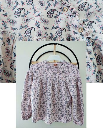 8 ans blouse tape a l'oeil