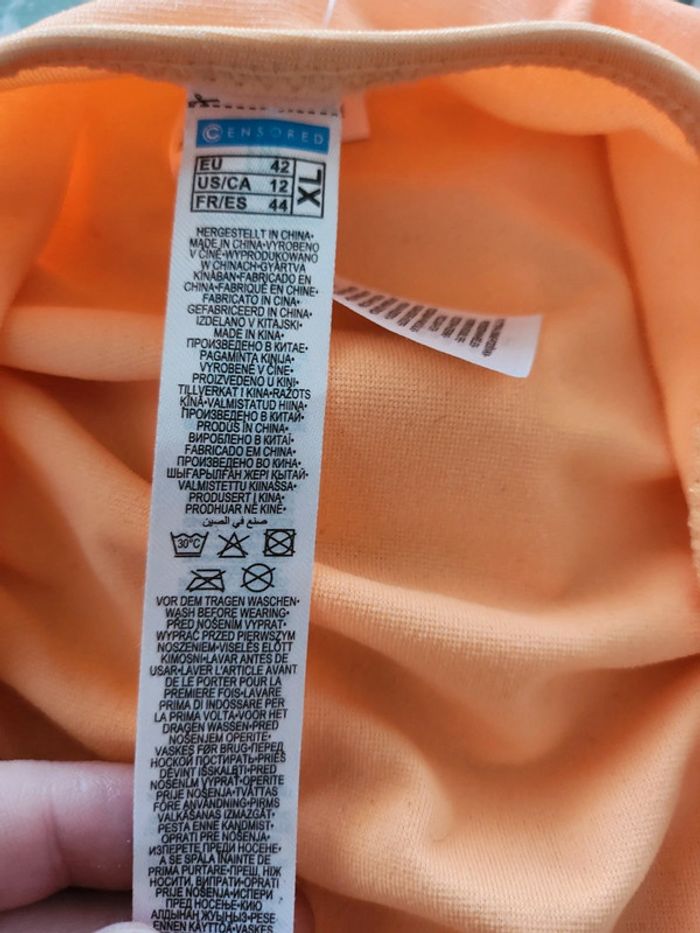 Bas de maillot orange et corail - photo numéro 3