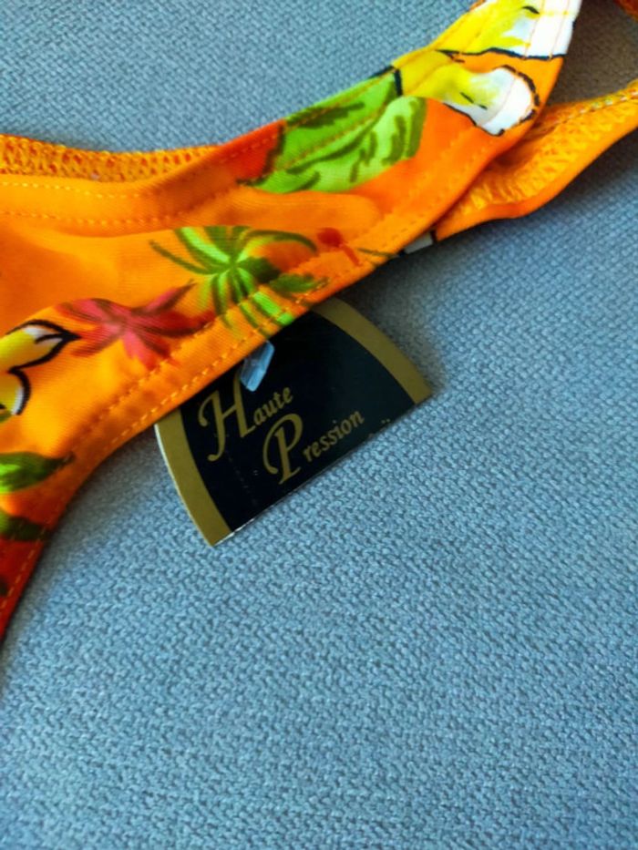 Haut de bikini tropical orange – Taille 44 – Haute Pression – Neuf avec étiquette - photo numéro 3