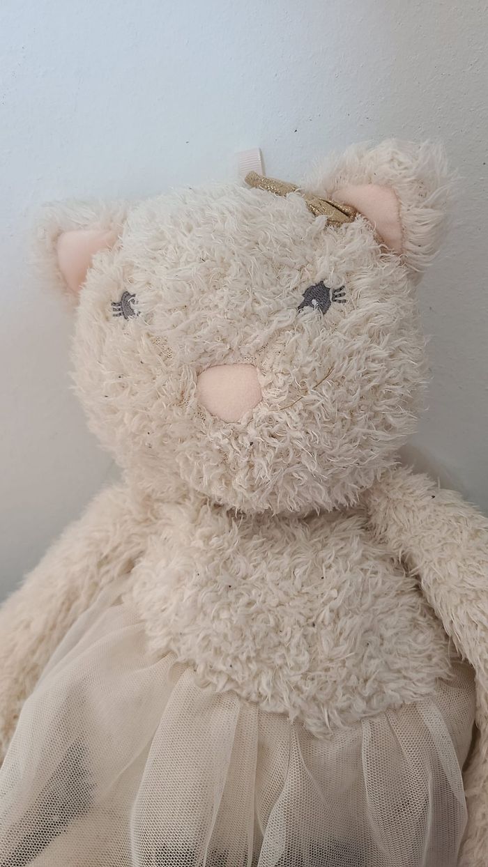 chat etam rose pale peluche doudou chat range pyjama en tutu 48 cm - photo numéro 4