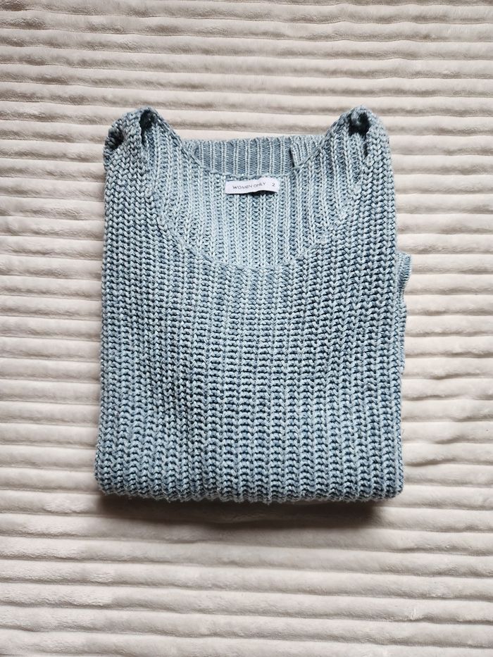 Pull bleu métallisé Women Only – Taille M - photo numéro 6