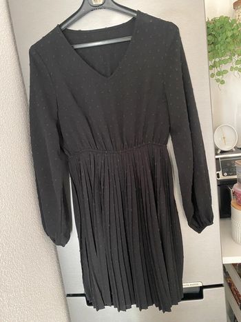 Robe femme noir plissée 38