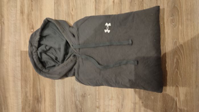 Sweat pull capuche gris Under Armour L LG avec poche centrale