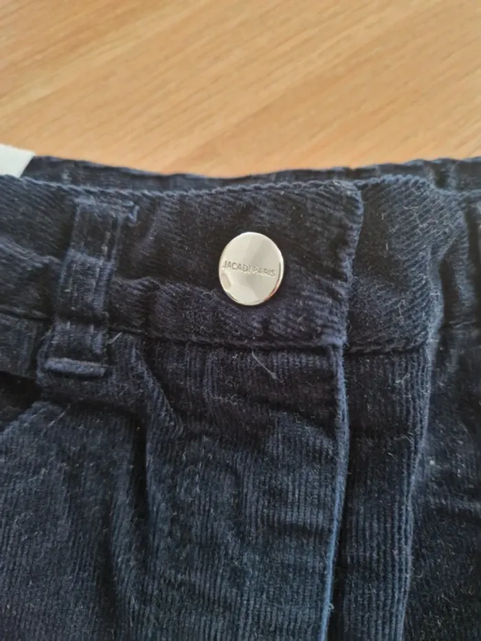 Pantalon slim en velours marine Jacadi 6ans - photo numéro 3