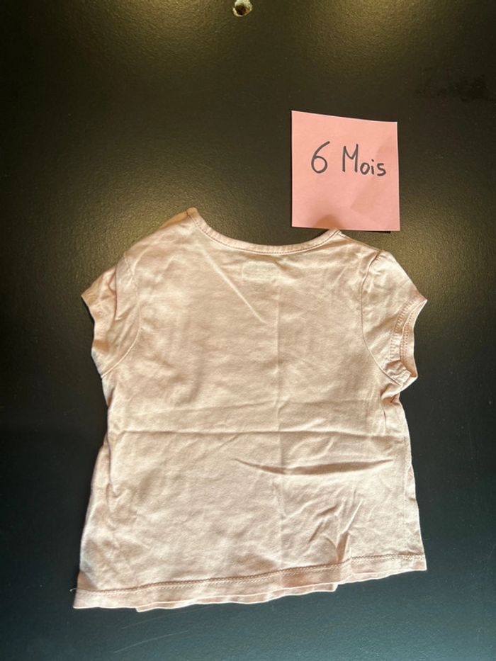 Teeshirt manche courte rose pale - photo numéro 3