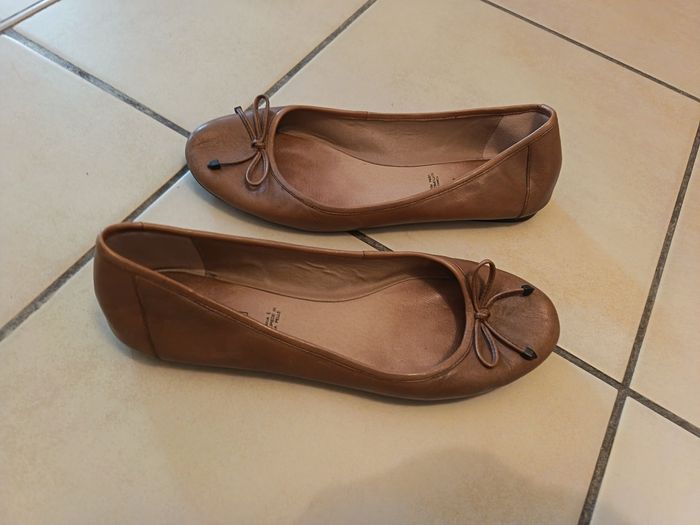 Ballerines marrons cuir T40