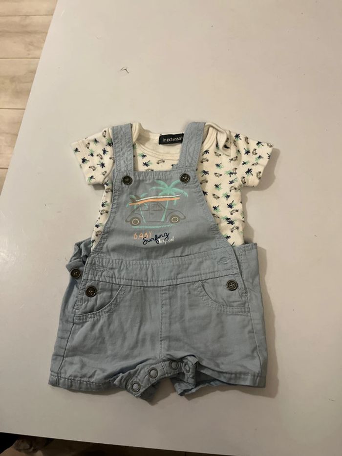 Ensemble salopette été bleu