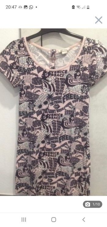 Robe imprimée rose/noire 14 ans H&M