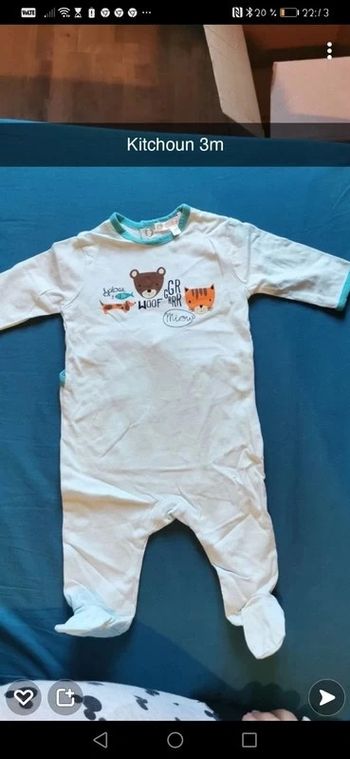 Pyjama fin ours chien tigre