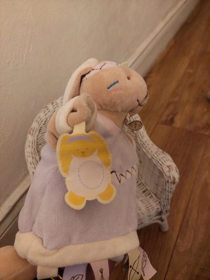 #P6 - Doudou lapin indien mauve Doudou et Compagnie - photo numéro 3