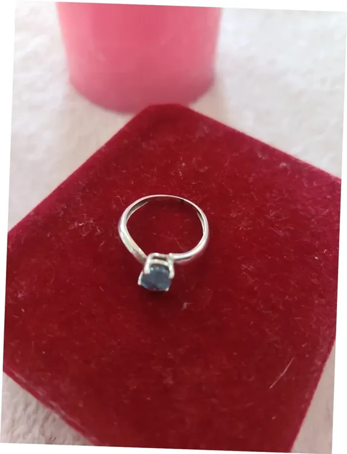 Bague en argent avec pierre turquoise – Taille 18,1 mm - photo numéro 2