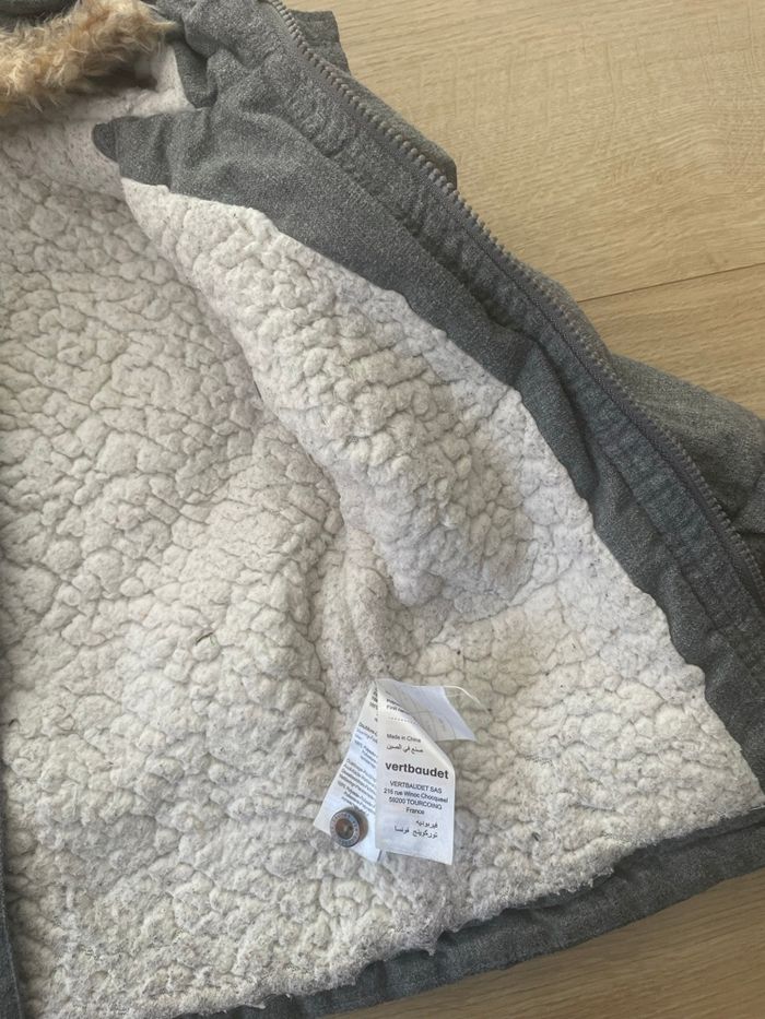 Manteau hiver gris fourré polaire 2 ans - photo numéro 3