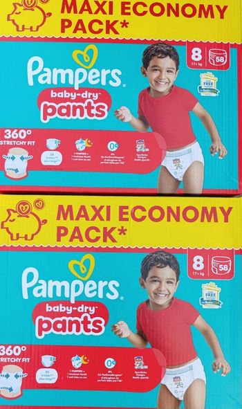 116  couches Pampers Pants taille 8