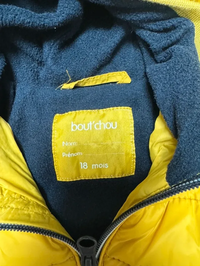Doudoune bout’chou 18 mois jaune moutarde - photo numéro 5