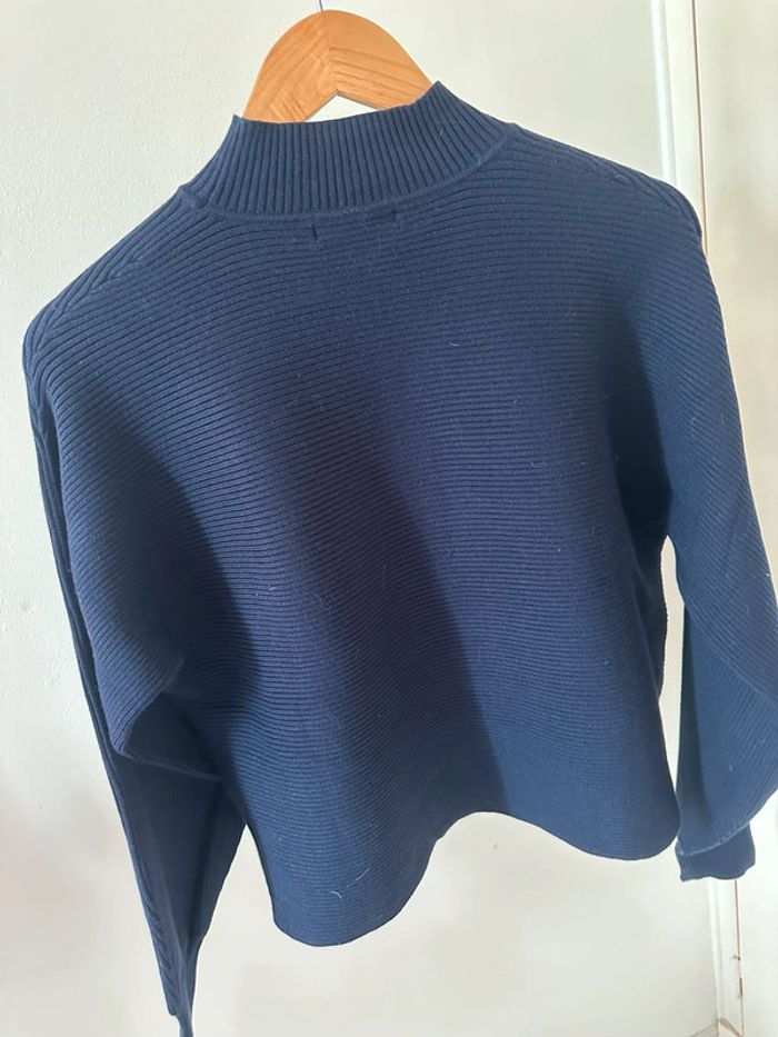Pull col roulé bleu marine bershka - photo numéro 4
