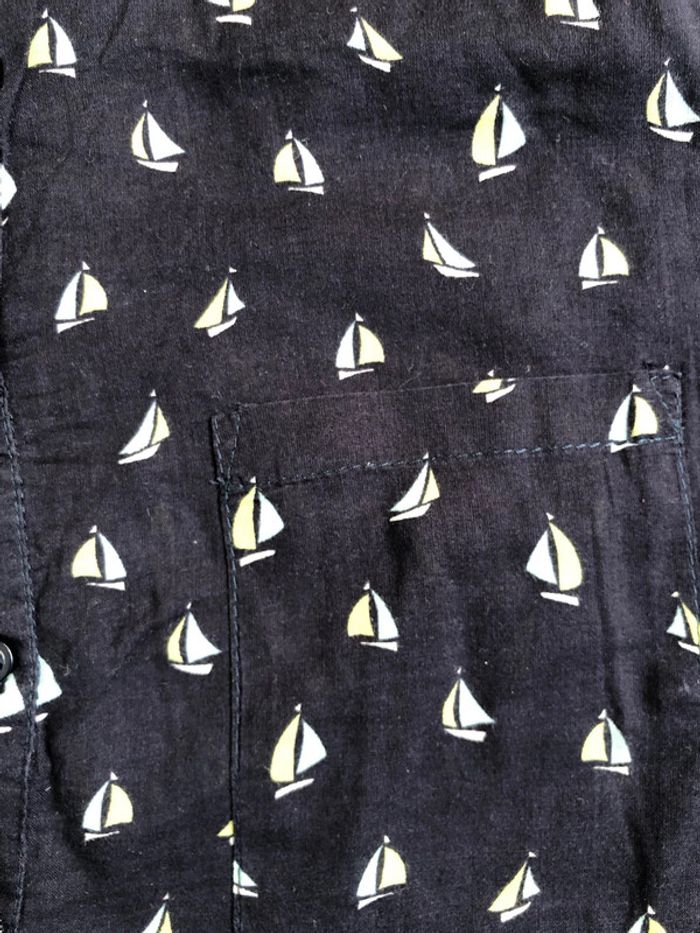 Chemise Caroll bateaux taille 38 marine - photo numéro 3