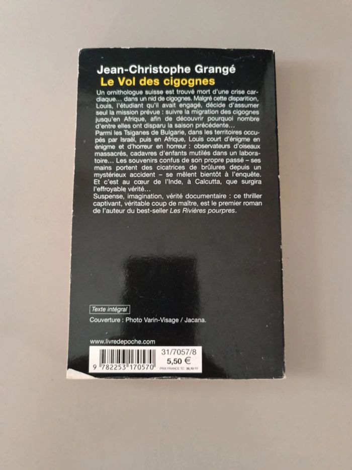 Le vol des cigognes de Jean-Christophe grangé - photo numéro 2