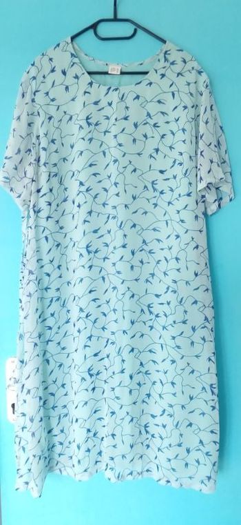 🍃 Robe bleue à motifs taille 50 🍃