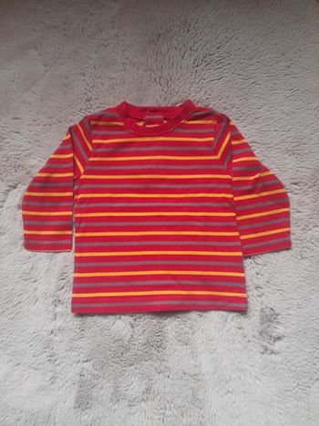 T-shirt manche longue a rayures 6mois