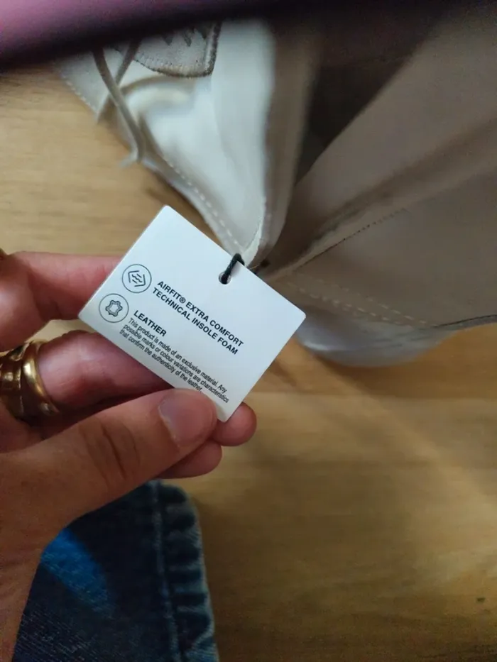 Baskets hautes style boxe Zara cuir blanc cassé 36 neuves - photo numéro 9