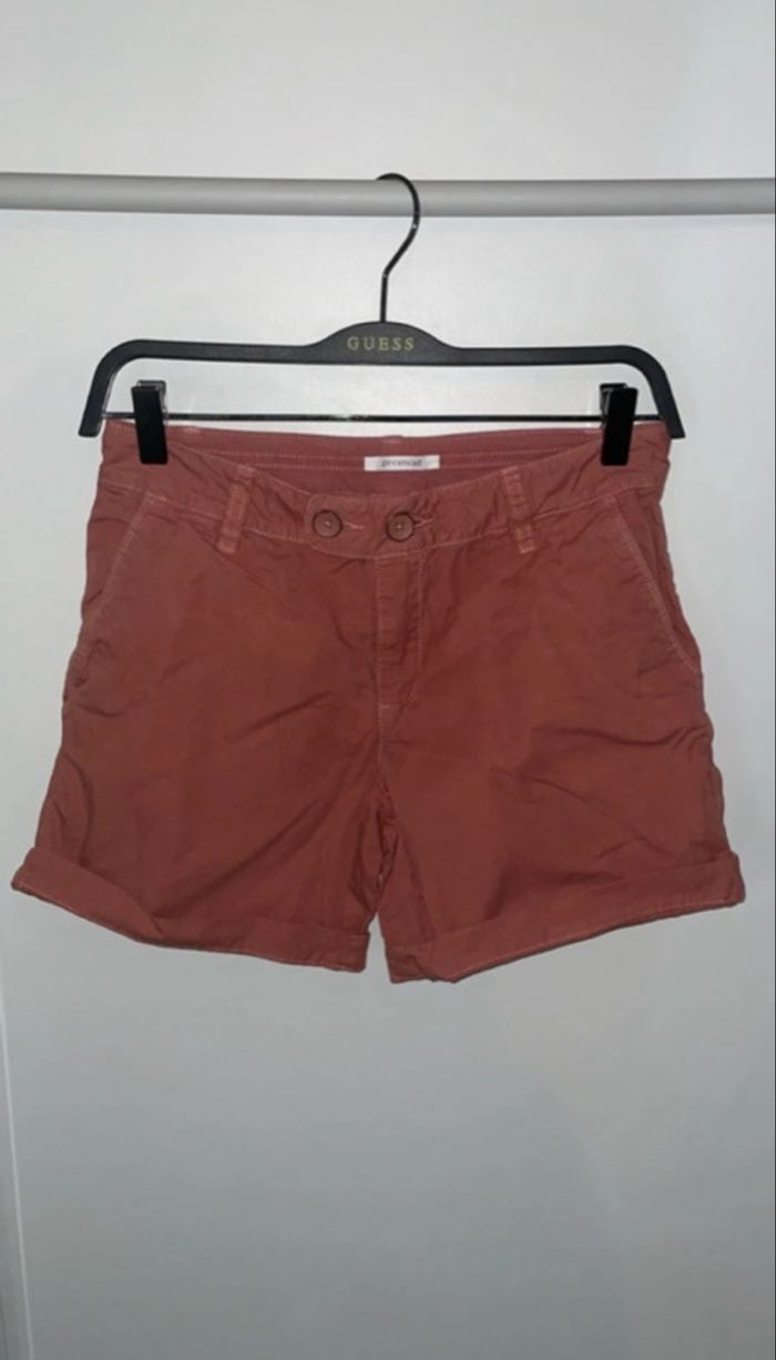 Promod - Short en coton - Taille 36 - Corail/Rose Terracotta - photo numéro 7