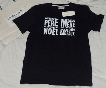 tshirt Cyrillus, neuf avec étiquette, pensez à Noël