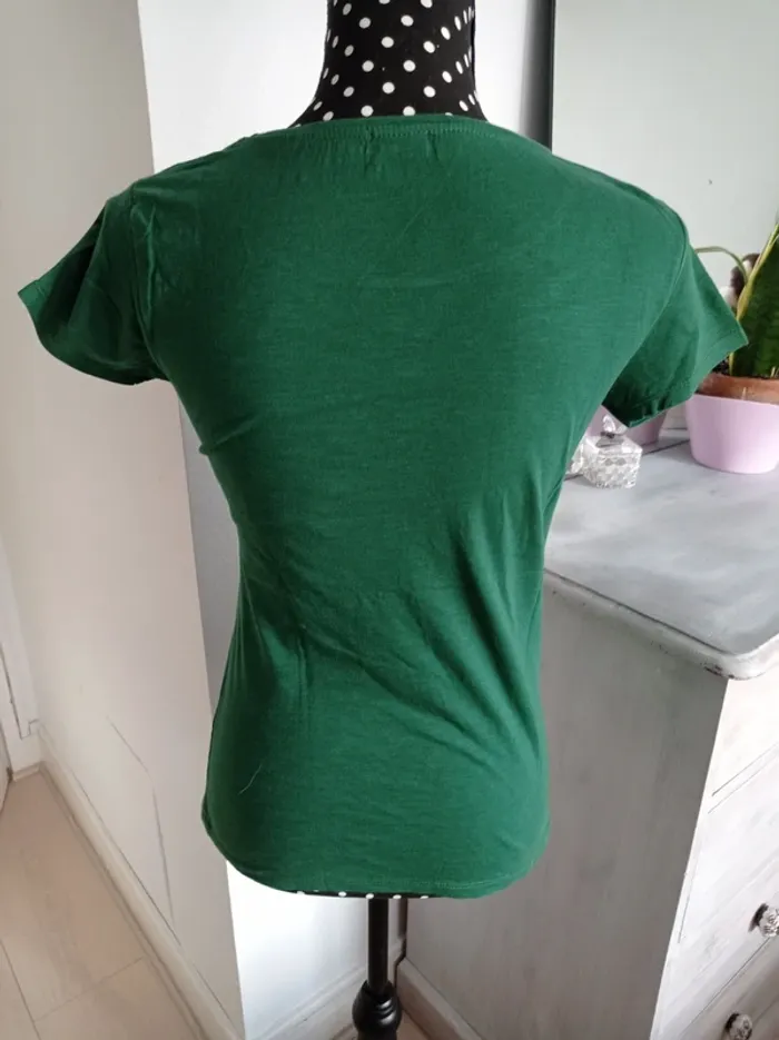 T-shirt verte et doré 3436 - photo numéro 4