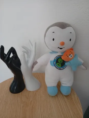 Peluche luminou tchoupi avec doudou phosphorescente 27cm