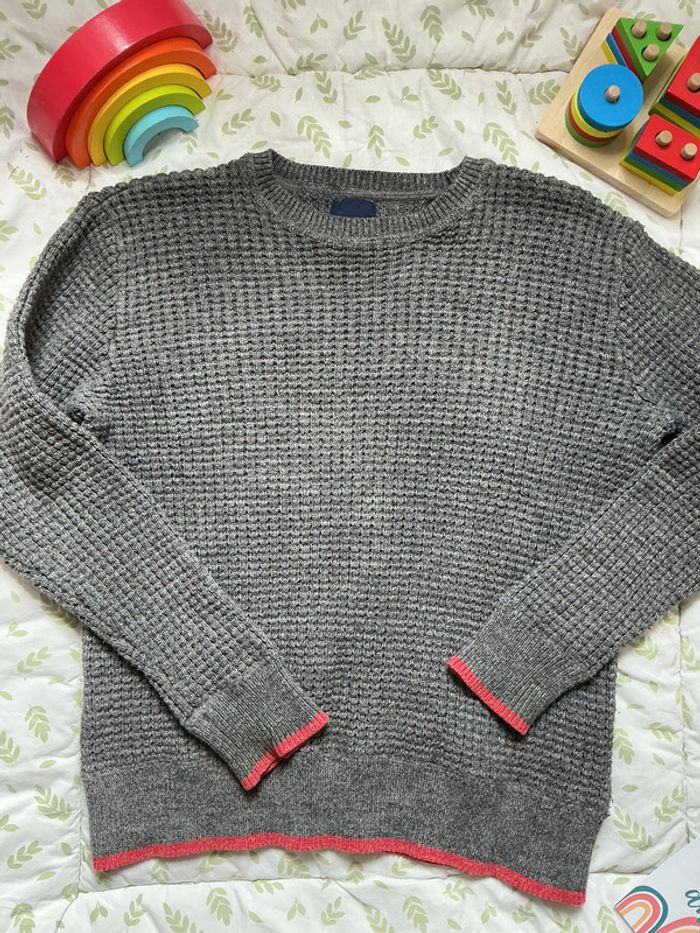 pull chaud col rond gris 12 ans gap - photo numéro 3