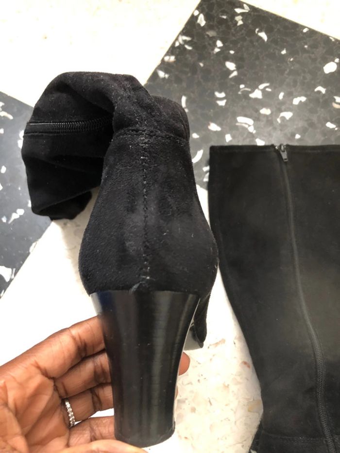 Bottes André en daim noir taille 41 - photo numéro 5