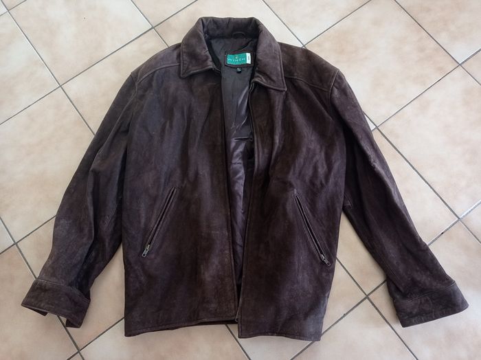 Veste homme 52/54 "Kiabi" Cuir de vachette - Vintage